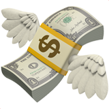 Money with wings emoji